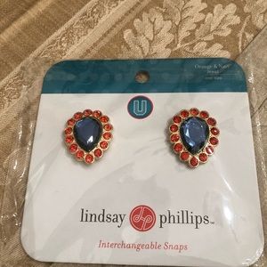 Lindsay Phillips interchangeable snap orange/blue